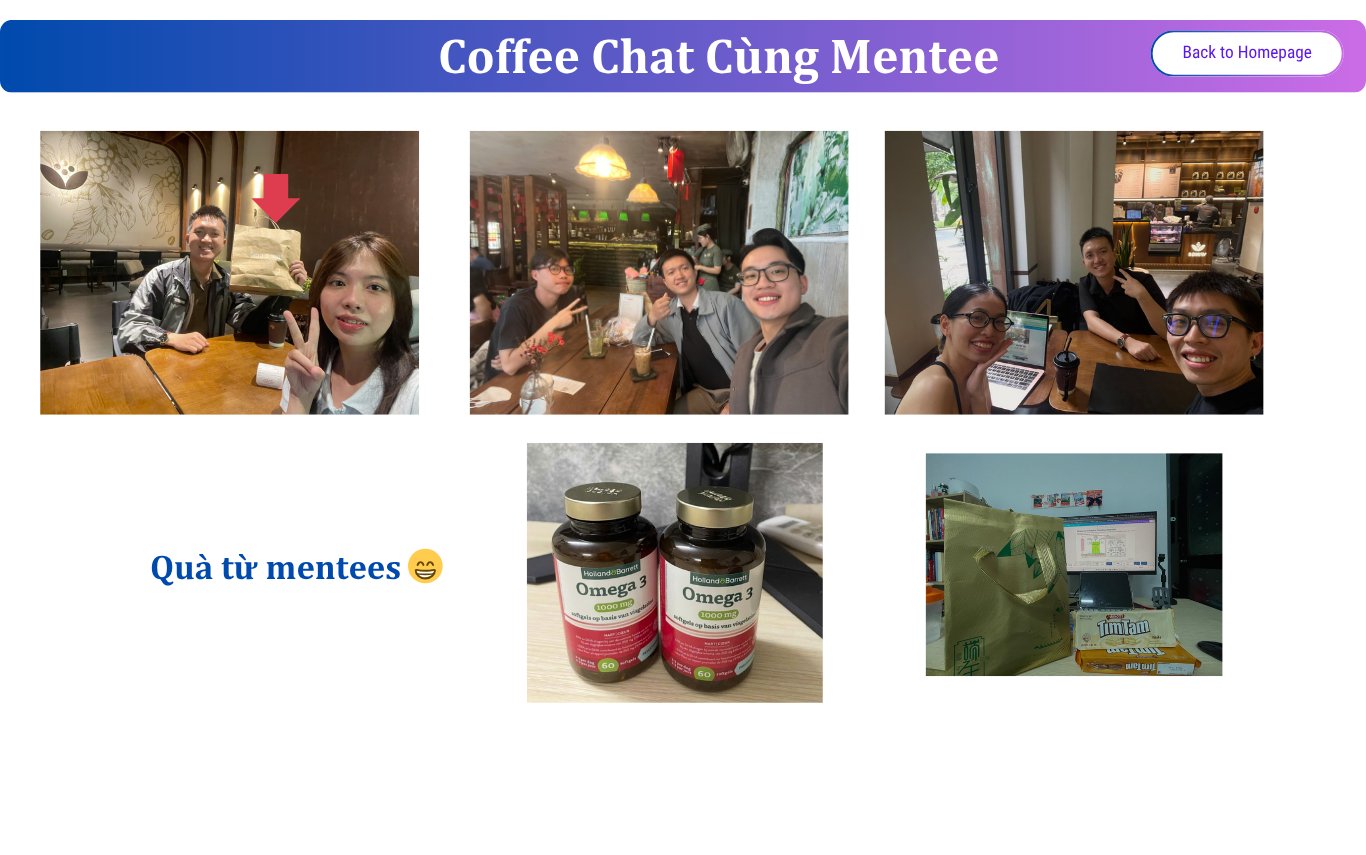Coffee Chat với Mentor